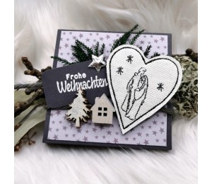 Stickserie ITH - Anhänger Weihnachtsherzen